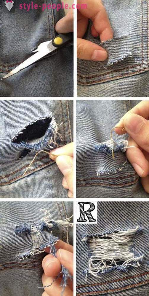 No tā, ko valkāt ripped džinsus