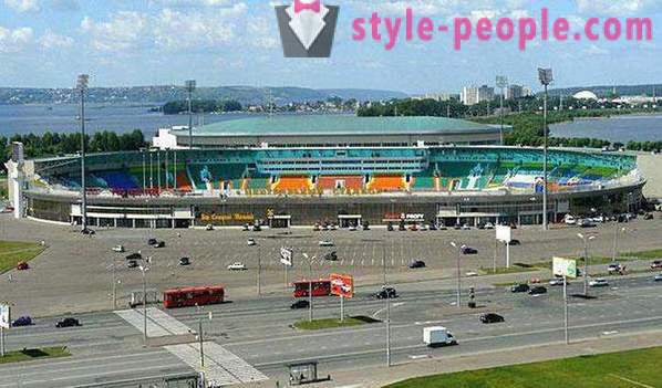 Centrālais stadions, Kazan vēsture, adrese un jauda