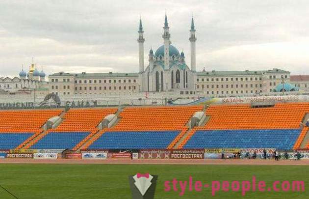 Centrālais stadions, Kazan vēsture, adrese un jauda