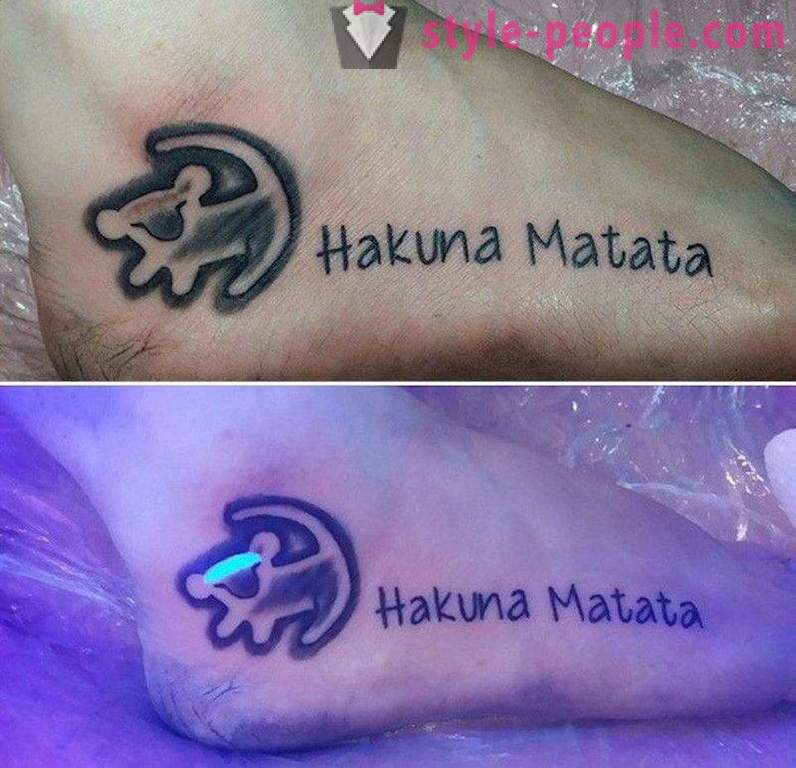 Tetovējumi, kas ir redzama tikai ultravioletajā gaismā