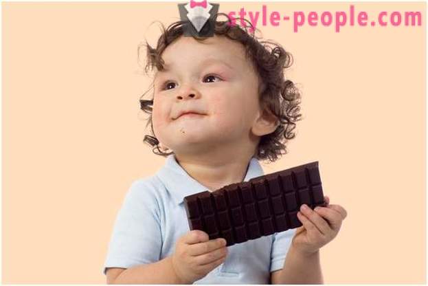 Bērns mīl šokolādi: izmantot labumi