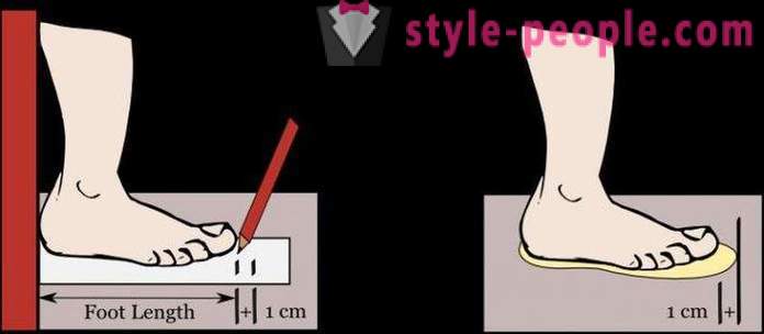 Kā noteikt izmēru kāju cm